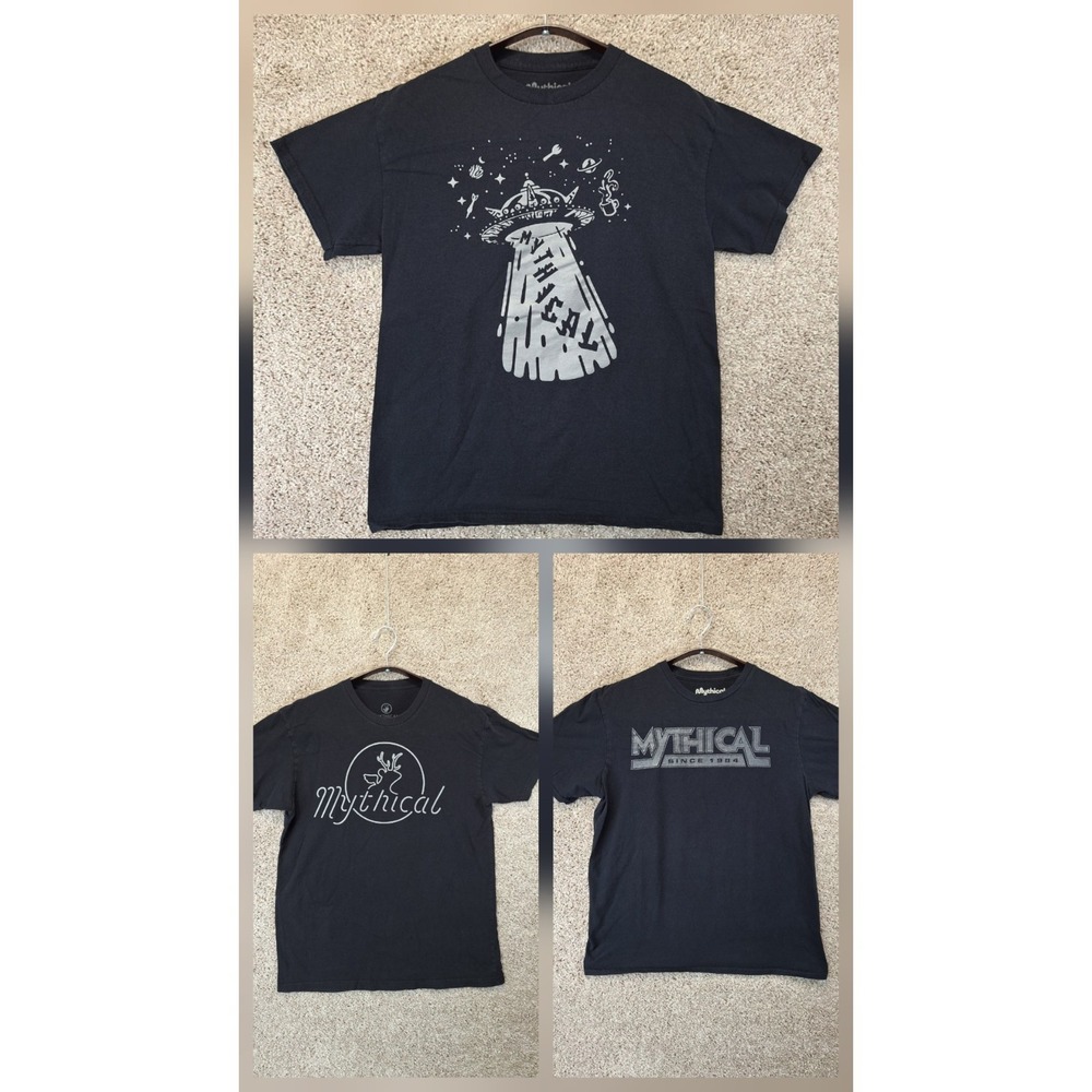Mythical Lot of 3 T-Shirt Men Medium Black Graphic Print Cotton Short Sleeve Tee